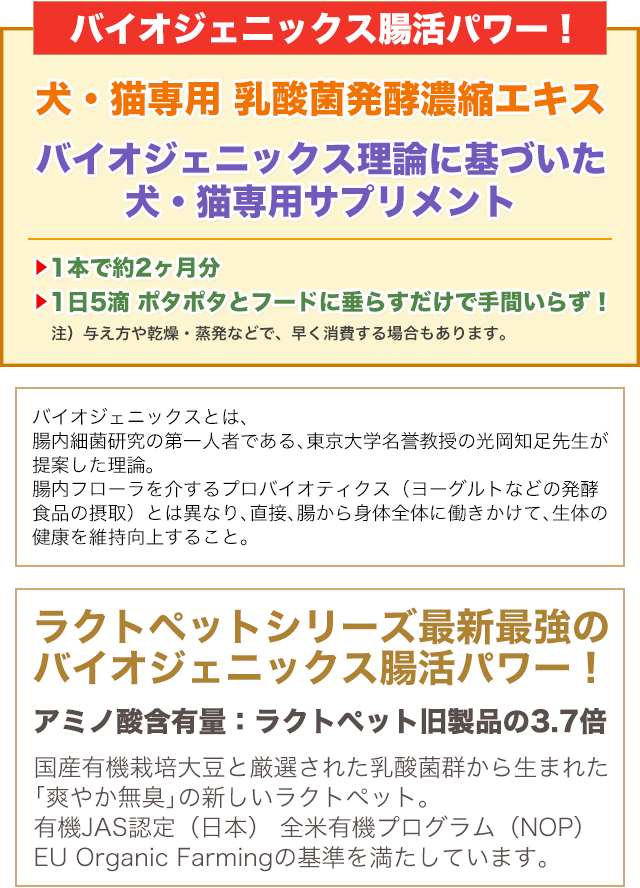 犬用 猫用サプリメント ラクトペット 商品案内 エーエフエー インターナショナル株式会社